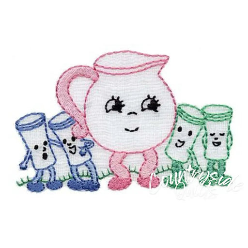 Aunt Martha’s 3528 Animated Dish Motifs Tea