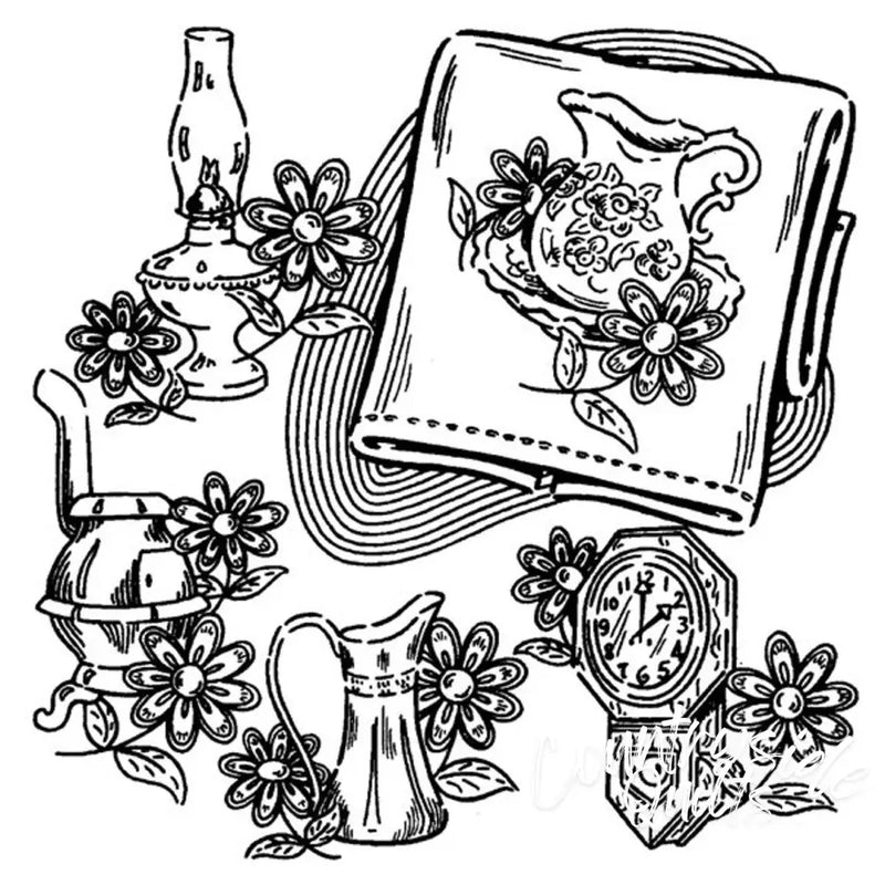 Aunt Martha’s 3649 Early American Motifs Tea
