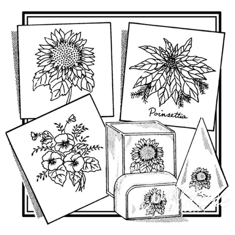 Aunt Martha’s 3865 Sunflower Pansies & Poinsettia Tea