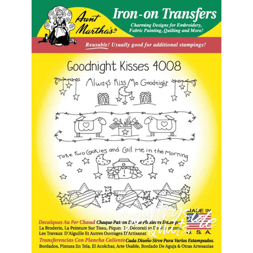 Aunt Martha’s iron-on transfers for home decor in Aunt Martha’s Bless Our Home design