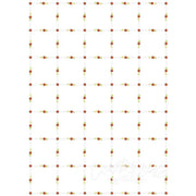 Red and gold floral motifs in rows on Aunt Martha’s Quilting Retro Flower Print fabric