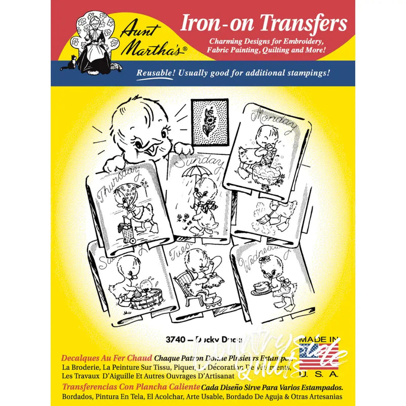 Aunt Martha’s® 3740 Ducky Ducks Days of the Week Tea Towels