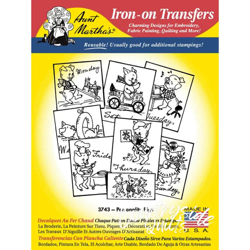 Aunt Martha’s® 3743 Personality Pigs Days of the Week