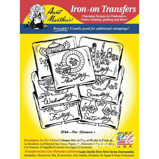 Aunt Martha’s® 3764 Fine Chinaware Days of the Week Tea