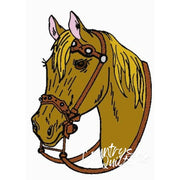 Cartoon horse head with bridle from Aunt Marthas countryside quilts Compare Select collection