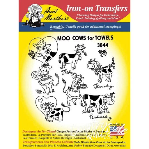 Aunt Martha’s® 3844 Moo Cows for Towels Days of the Week