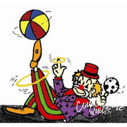 Aunt Marthas® Clancy the Clown cartoon juggling for countryside quilts comparison select