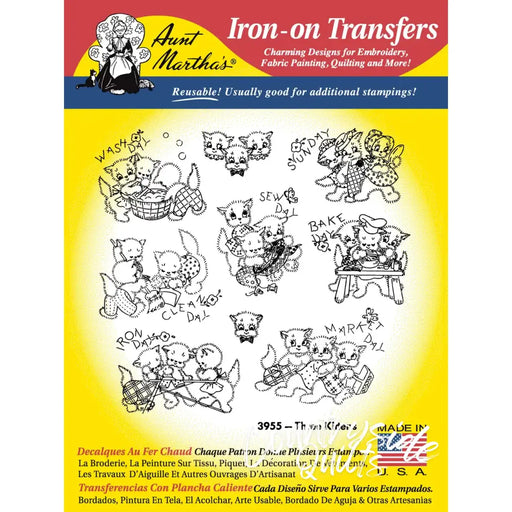 Aunt Martha’s® 3955 Three Kittens Days of the Week Tea