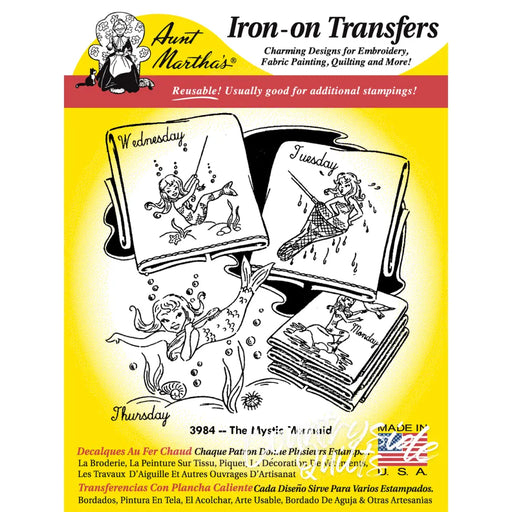 Aunt Marthas® Mystic Mermaid iron-on transfer for countryside quilts and craft projects