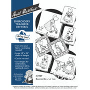 Embroidery transfer pattern featuring Bonnie Bonnet for Aunt Martha’s® countryside quilts