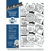 Wine-themed embroidery transfer pattern from Aunt Martha’s Wine Country collection for countryside quilts