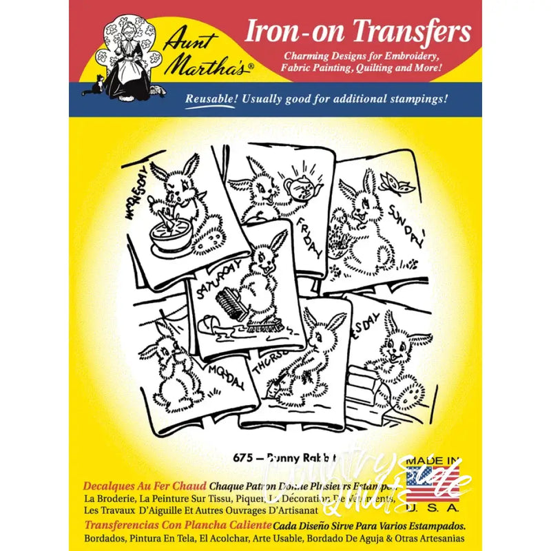 Aunt Martha’s® 675 Bunny Rabbit Days of the Week Tea