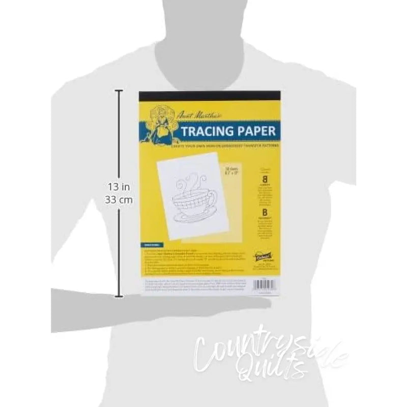 Aunt Martha’s Tracing Paper 9inx12in pad 50 sheets TP50