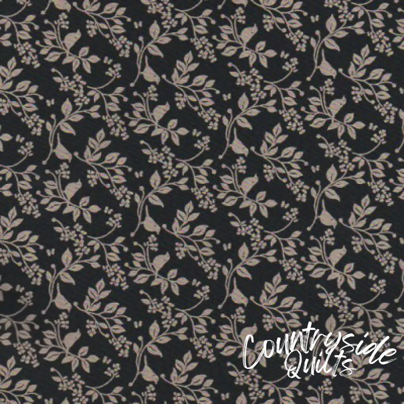 Benartex BIRD ON BRANCH BLACK X8938-OB