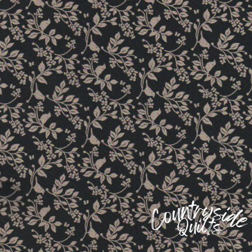 Benartex BIRD ON BRANCH BLACK X8938-OB