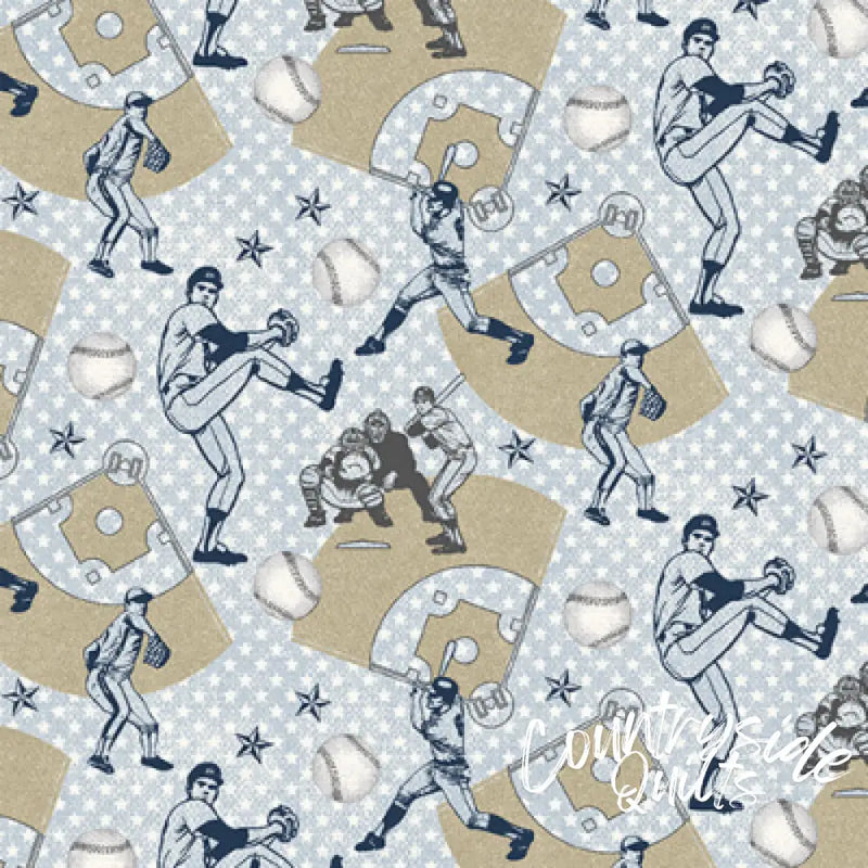 Benartex EXTRA INNINGS LIGHT BLUE By SKYLINE STUDIO 2603-50