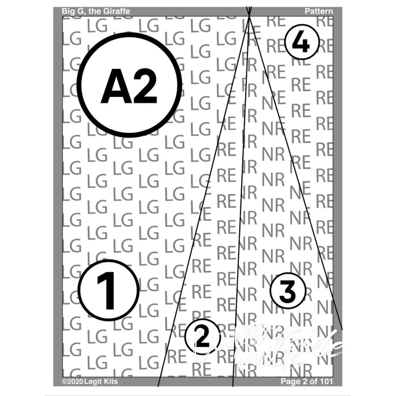 Big G the Giraffe Pattern PT002