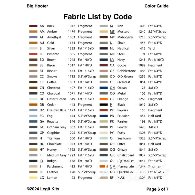 Big Hooter Quilt Kit QK060