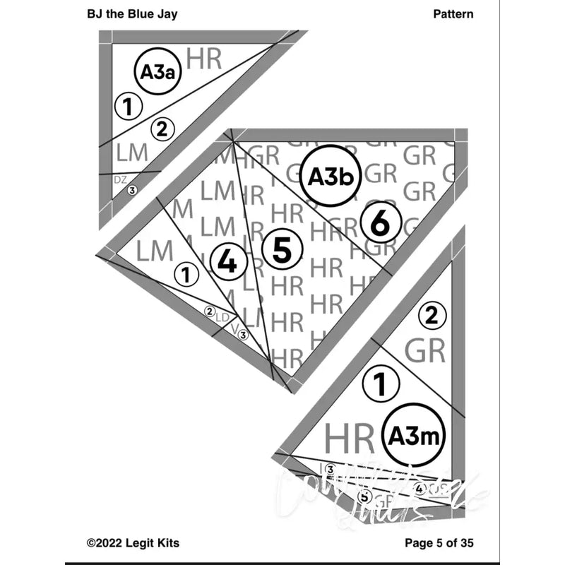 BJ the Blue Jay Pattern PT039