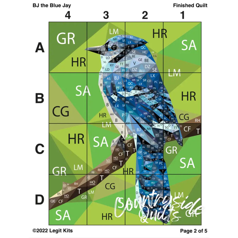 BJ the Blue Jay Pattern PT039