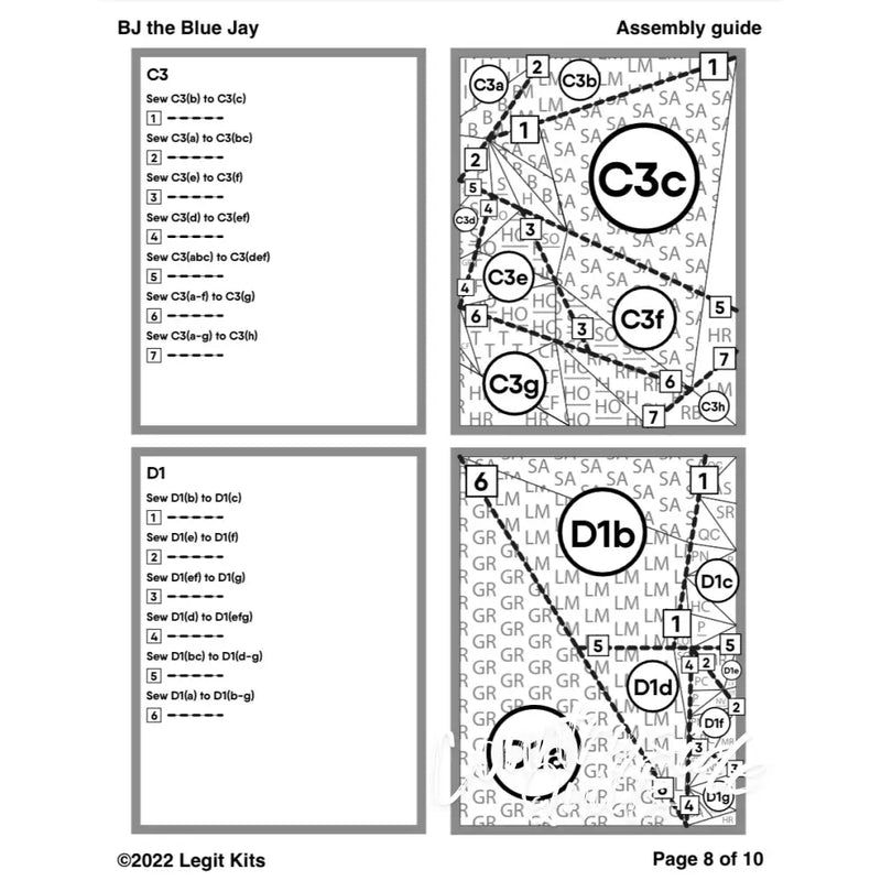 BJ the Blue Jay Pattern PT039