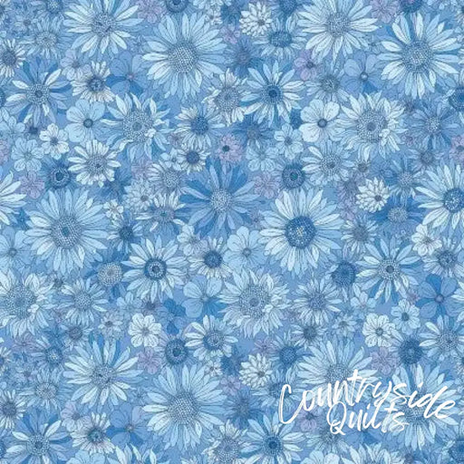 Blue Best Friends Sleepovers Cotton Wideback Fabric per