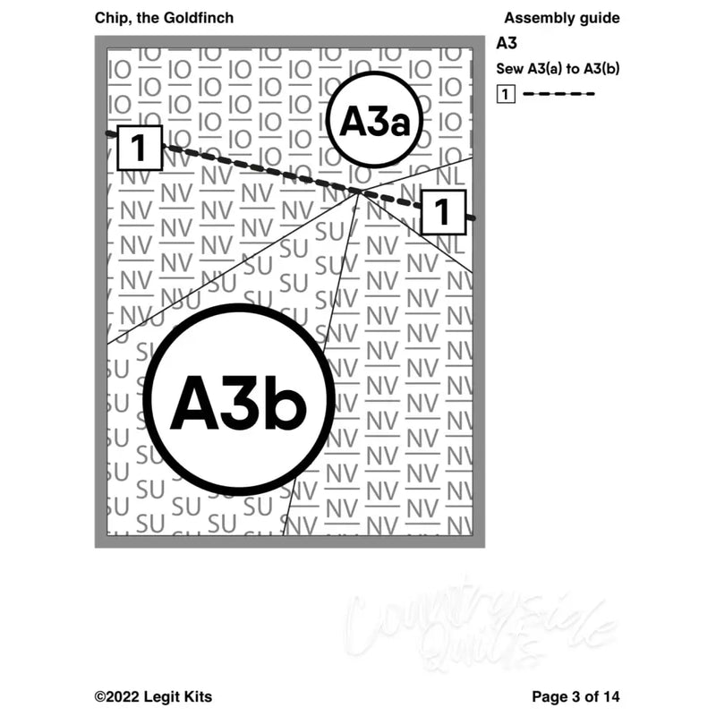Chip the Goldfinch Quilt Kit QK035