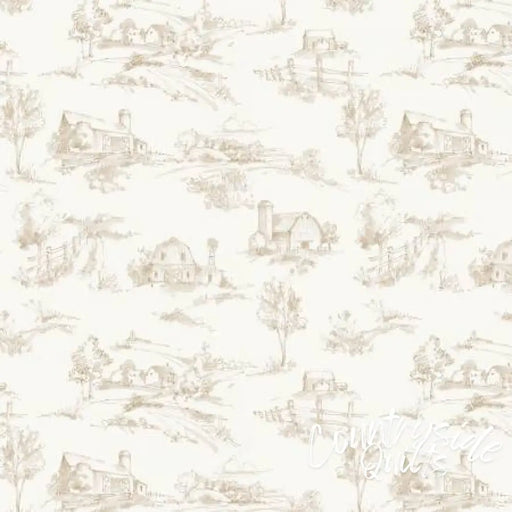 Countryside Scenery Sand 44’’ / 45’’ Width C14532-SAND