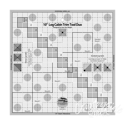 Creative Grids 10in Log Cabin Trim Tool Duo Notions