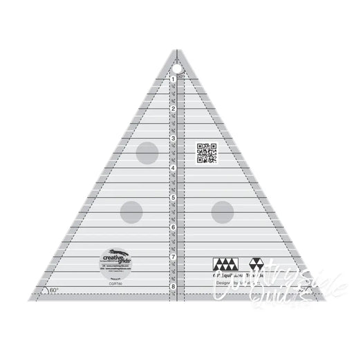 Creative Grids 60 Degree Triangle 8-1/2in Quilt Ruler