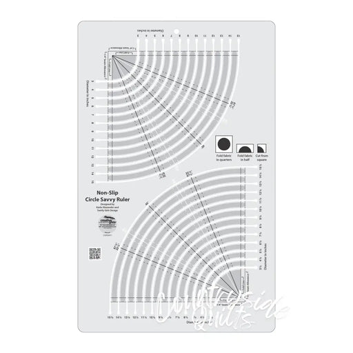Creative Grids Circle Savvy 11-3/4in x 18-1/2in Quilt Ruler