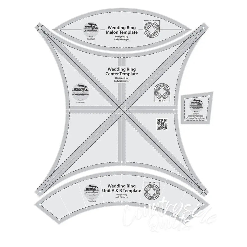 Creative Grids Double Wedding Ring Templates Quilt Ruler
