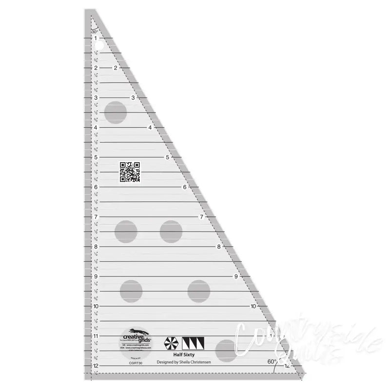 Creative Grids Half Sixty Triangle Ruler Notions CDS-CGRT30