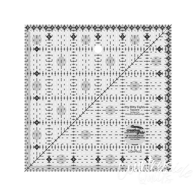 Creative Grids Itty-Bitty Eights Square Quilt Ruler 6in x