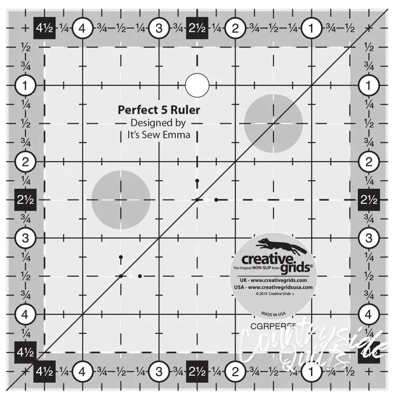 Creative Grids Perfect 5 Ruler Notions CDS-CGRPERF5