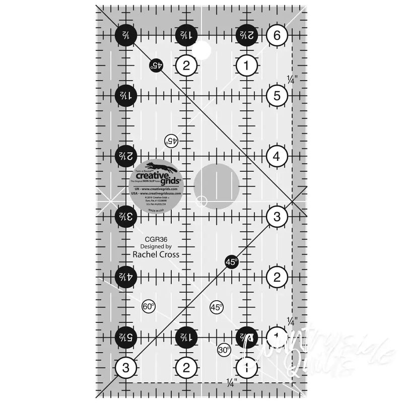 Creative Grids Quilt Ruler 3-1/2in x 6-1/2in Notions