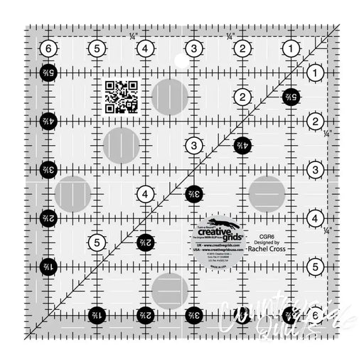 Creative Grids Quilt Ruler 6-1/2in Square Notions CDS-CGR6