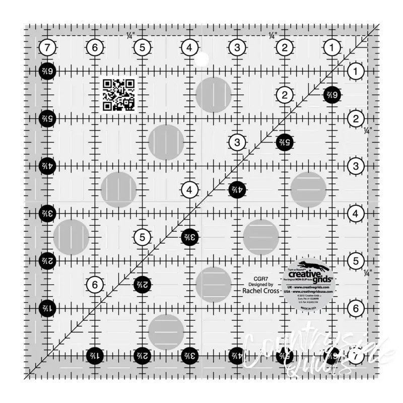 Creative Grids Quilt Ruler 7-1/2in Square Notions CDS-CGR7