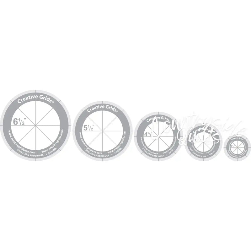 Creative Grids Quilt Ruler Circles (5 Discs with Grips)