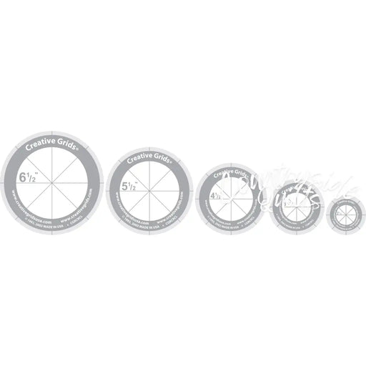 Creative Grids Quilt Ruler Circles (5 Discs with Grips)