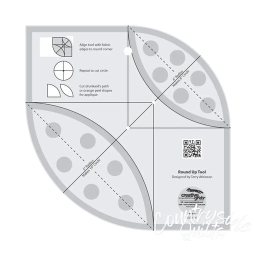 Creative Grids Round Up Tool and Quilting Ruler Notions
