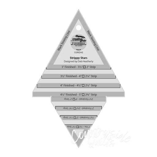 Creative Grids Strippy Stars Tool 5in x 7-1/2in Quilt Ruler