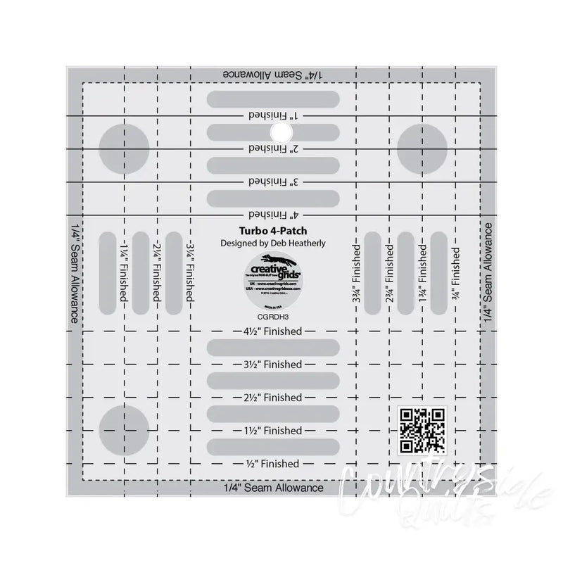 Creative Grids Turbo 4-Patch Template Quilt Ruler Notions
