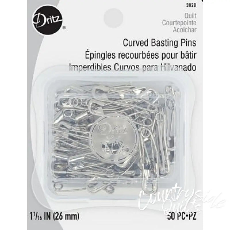 Dritz 1-1/16’’ Curved Basting Pins Nickel 50 pc 3028