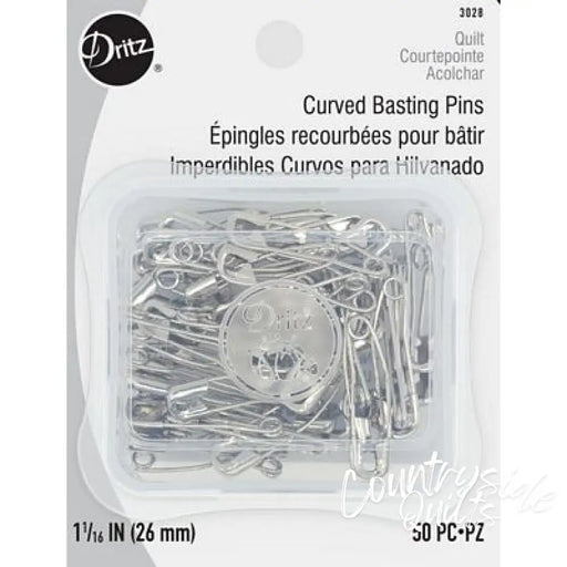 Dritz 1-1/16’’ Curved Basting Pins Nickel 50 pc 3028