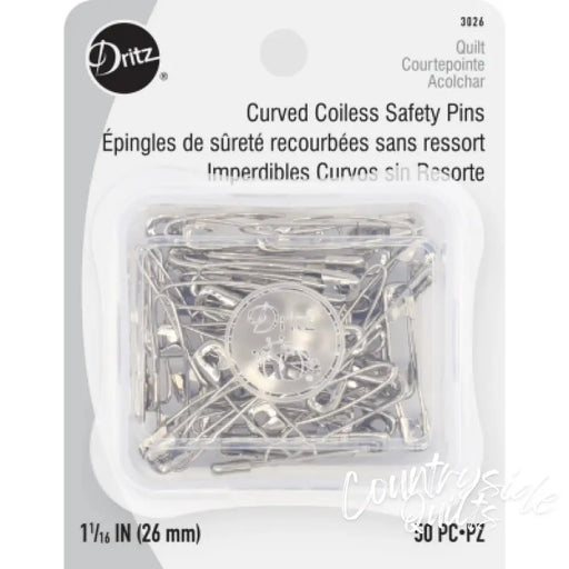 Dritz 1-1/16’’ Curved Coiless Safety Pins 50 pc 3026
