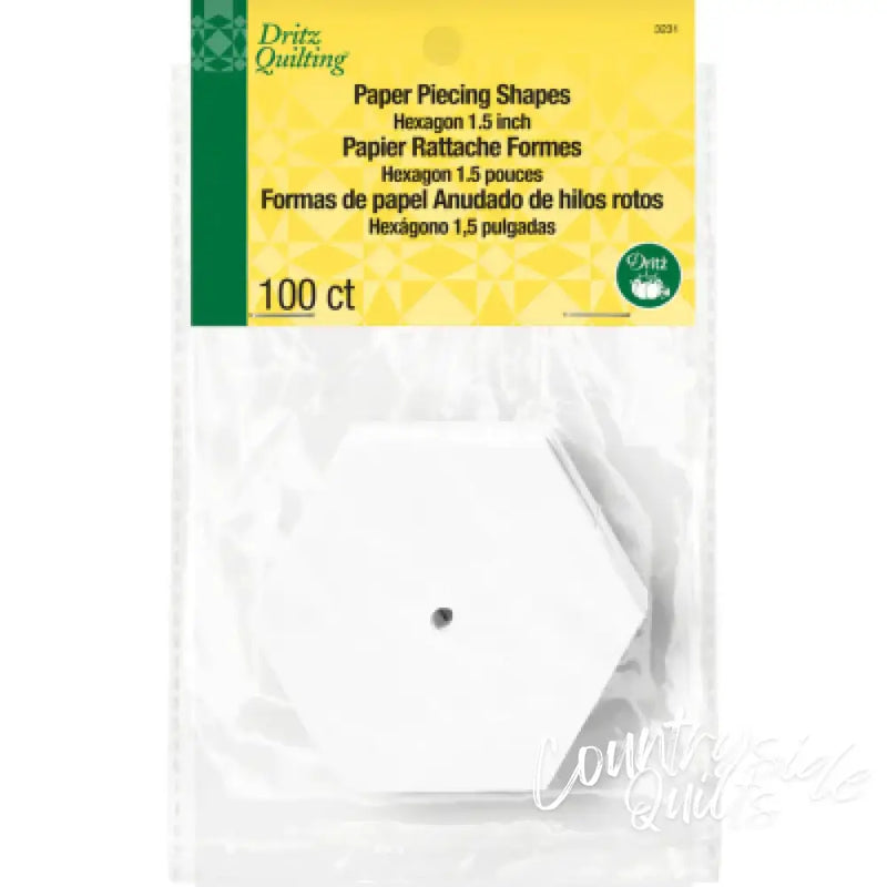 Dritz 1-1/2’’ Hexagon Paper Piecing Shapes 100 pc 3231
