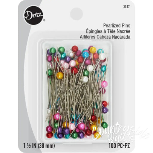 Dritz 1-1/2’’ Pearlized Pins Assorted 100 pc 3037
