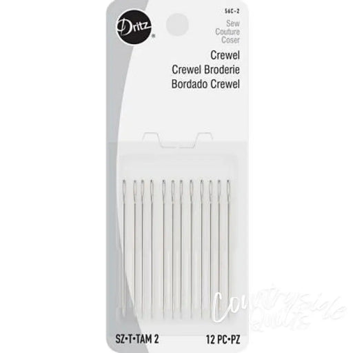 Dritz Crewel Hand Needles Size 2 12 pc 56C-2
