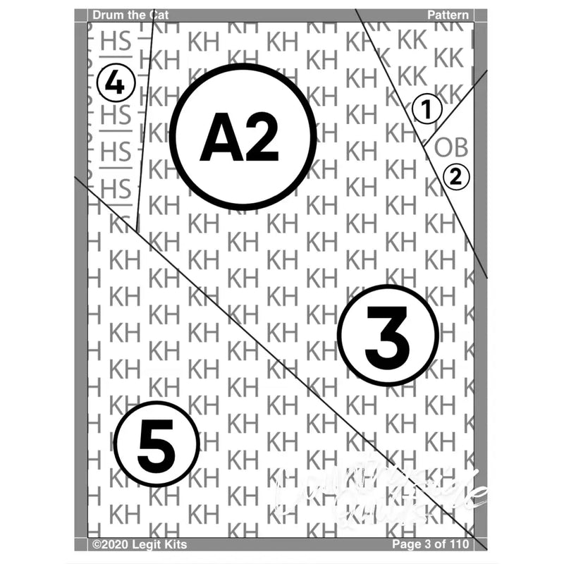 Drum the Cat Pattern PT013